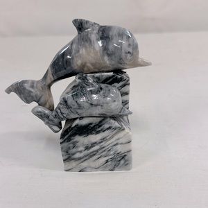 Vintage Dolphins on Gray Marble